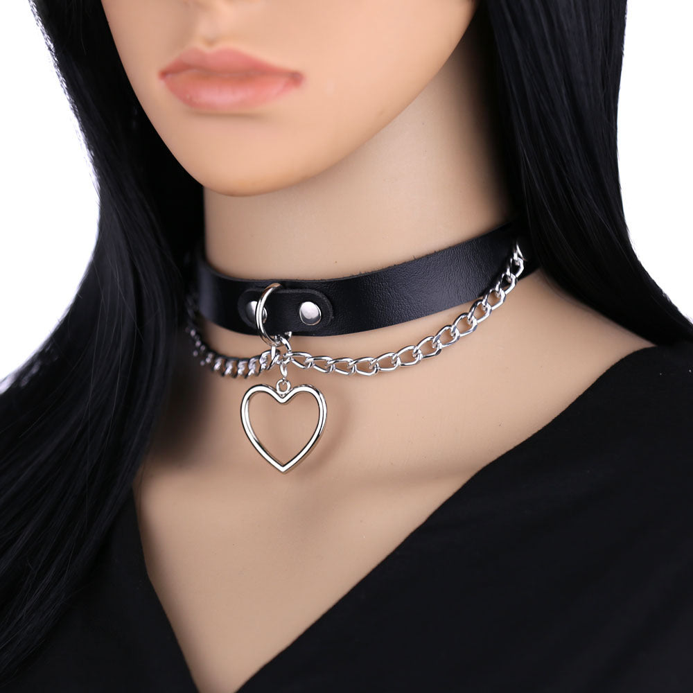 Classic Chain Heart-shaped Collarbone Necklace