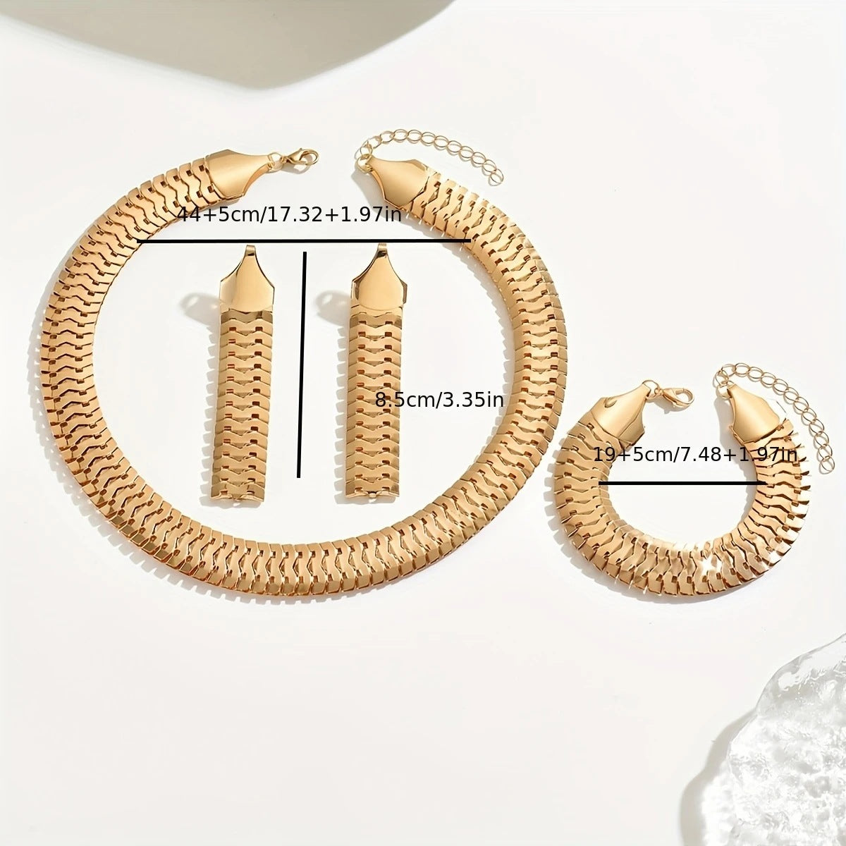 Wheat Ear Bracelet Necklace Earring Set