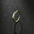 Minimalist Copper-plated Gold Ring With Diamond Accents