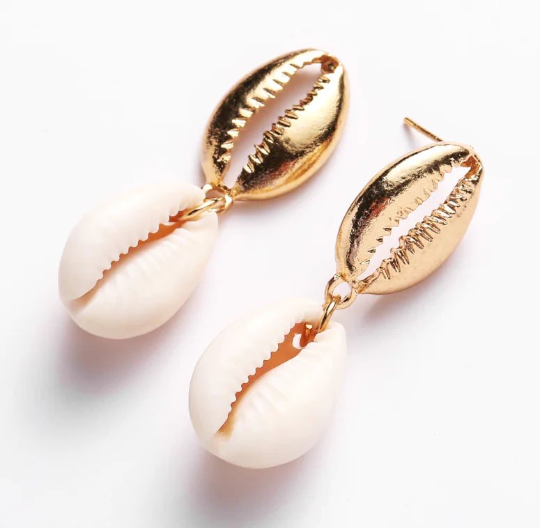 Alloy Shell Earrings for Women - European Style