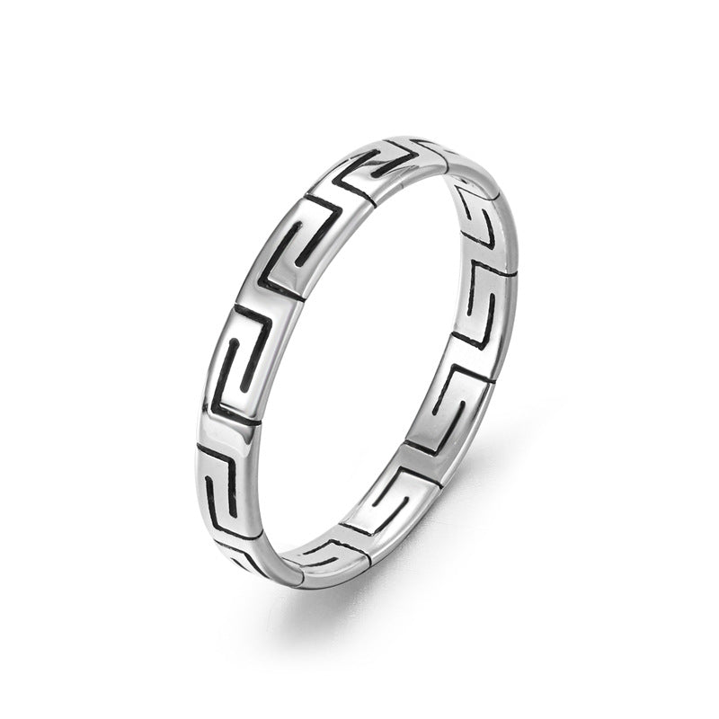 Stainless Steel Ring Versatile And Stylish Made Of Titanium Steel With 18k Gold Plating