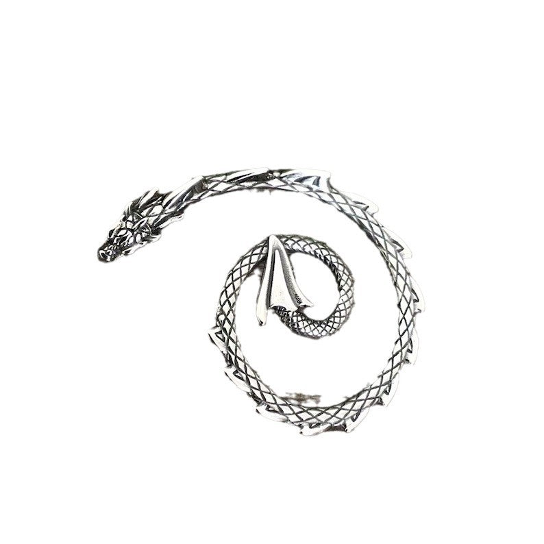 Womens Retro Woven Dragon Earrings