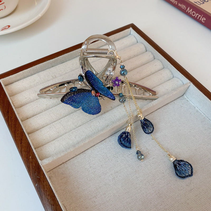 Diamond-encrusted Pearl Wheat-spike Lily-of-the-valley Tassel Hair Clip