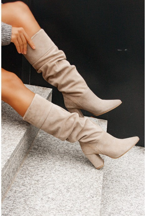 Fashionable Suede High-Heel Over-the-Knee Boots For Women
