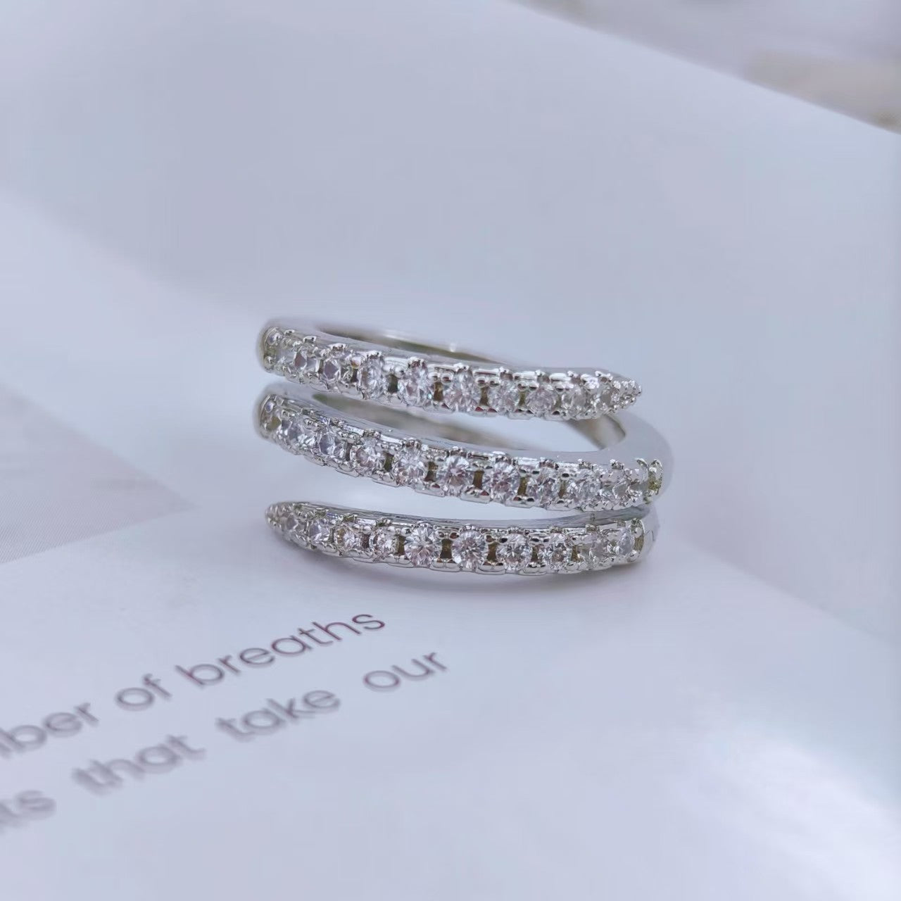 Niche, Light-luxury Layered Line Ring For Versatile Styling