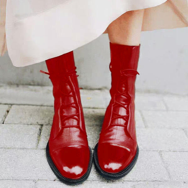 Womens High-top Fleece-lined Dr Martens-style Boots For Fall And Winter