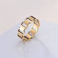 Stainless Steel Ring Versatile And Stylish Made Of Titanium Steel With 18k Gold Plating