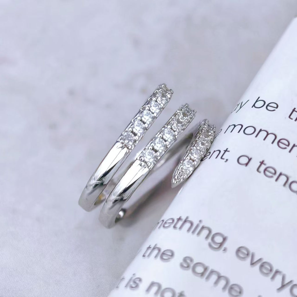 Niche, Light-luxury Layered Line Ring For Versatile Styling