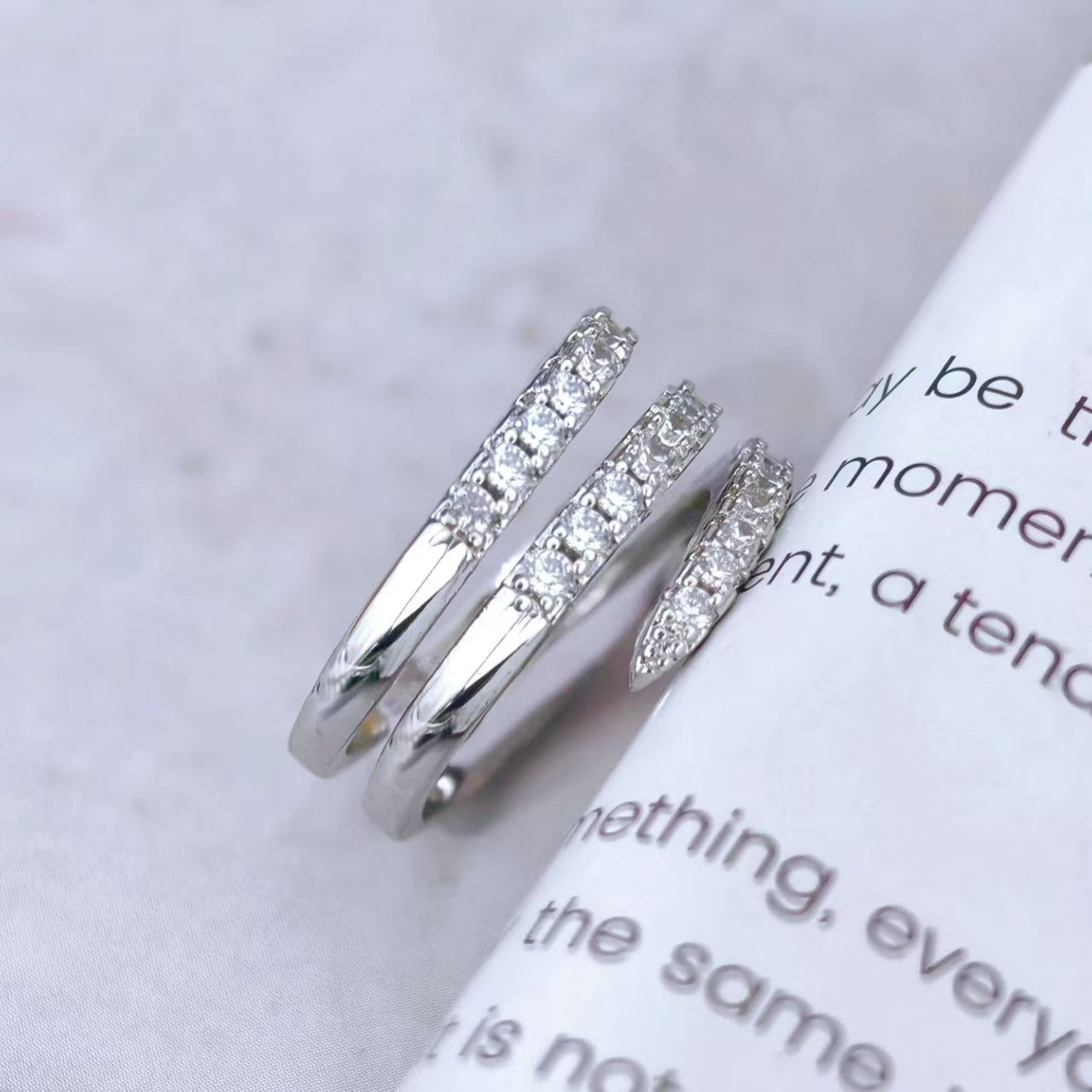 Niche, Light-luxury Layered Line Ring For Versatile Styling