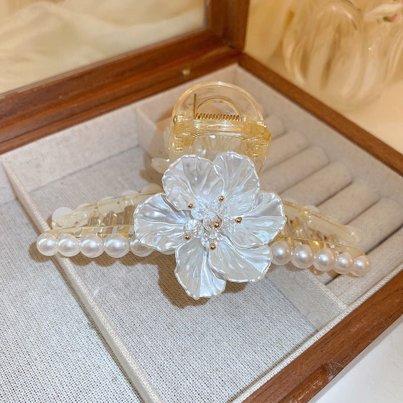 Diamond-encrusted Pearl Wheat-spike Lily-of-the-valley Tassel Hair Clip