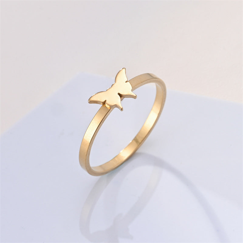 Stainless Steel Ring Versatile And Stylish Made Of Titanium Steel With 18k Gold Plating