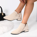 Bow-tie Pointed-toe Side-zip Womens Boots