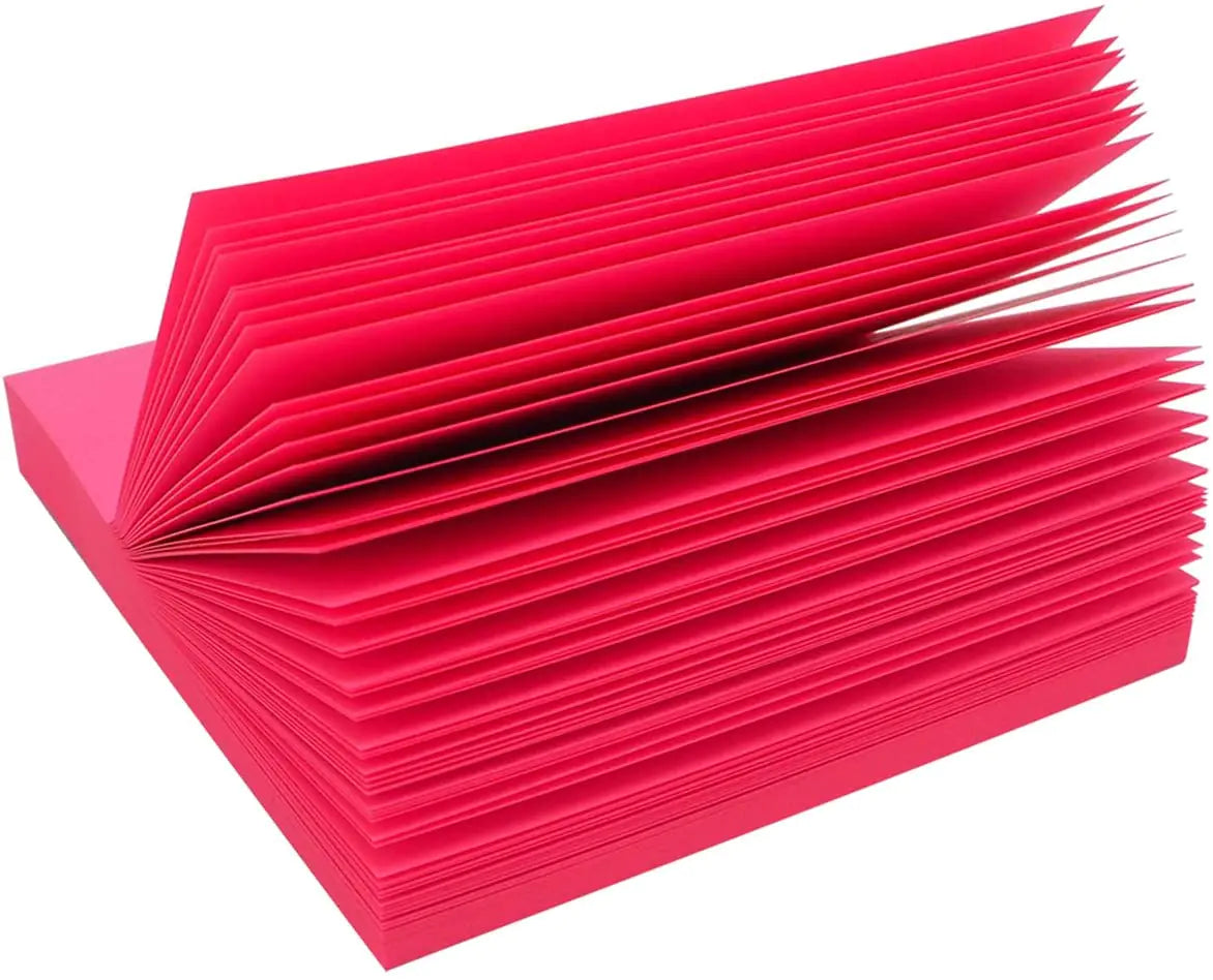 100 Ct. 3X 3 Fluorescent Stick On Notes (4/Shrink) – Sticky Notes