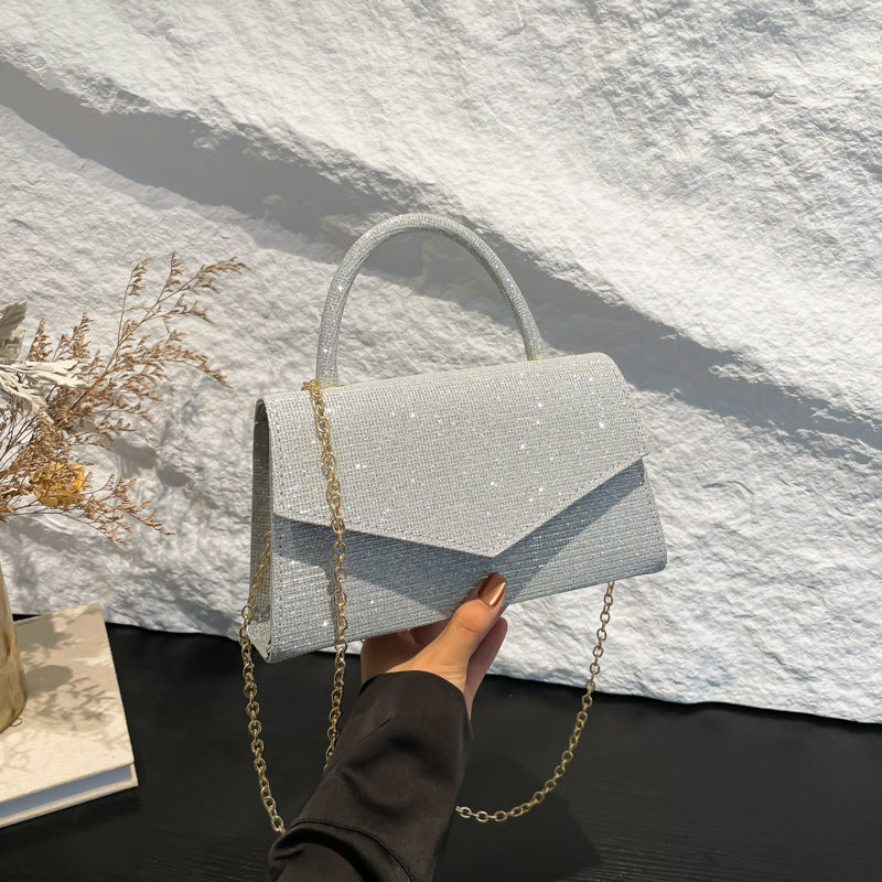 White color Diamond  Bag