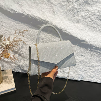White color Diamond  Bag
