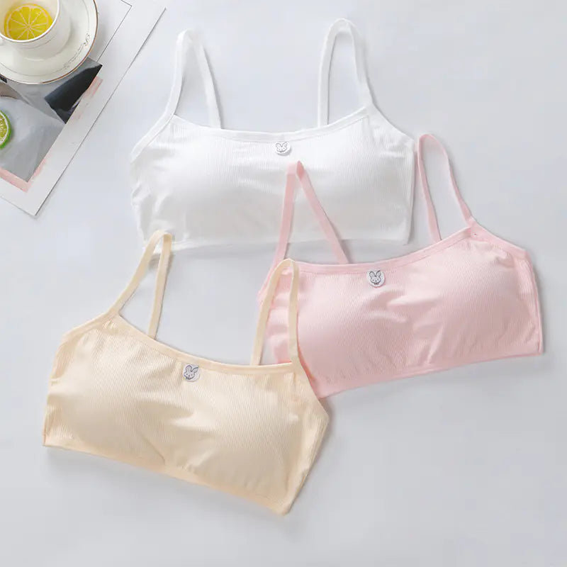 Comfortable Striped Wireless Bra for Students