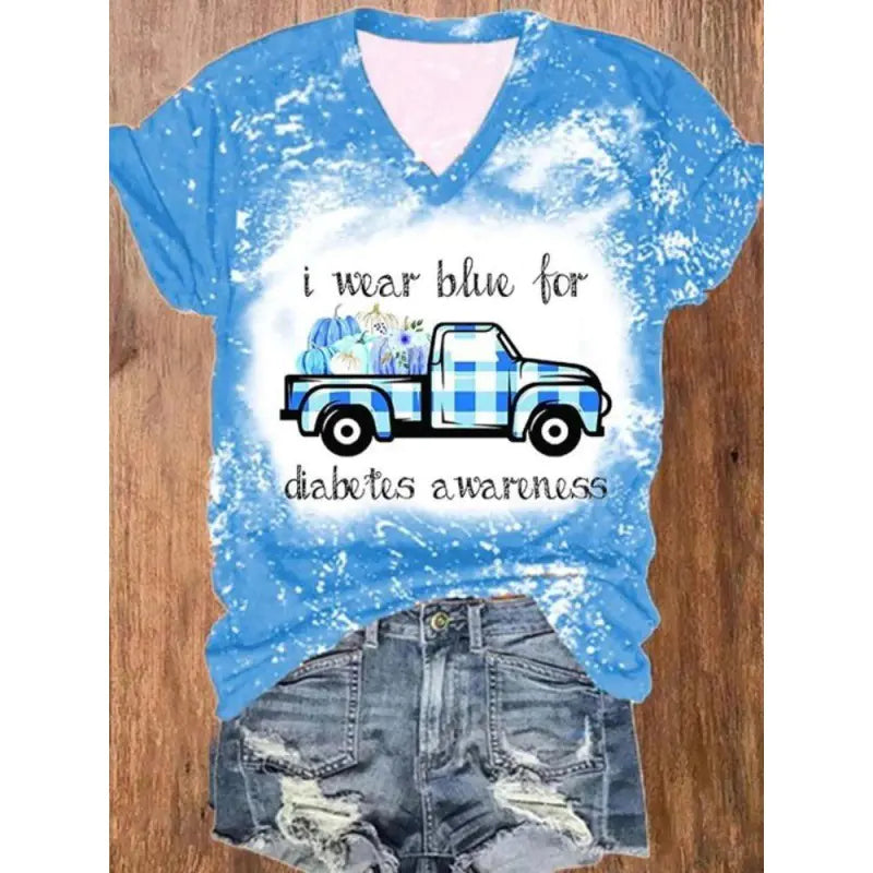 3D Printed Summer V-Neck T-Shirt for Men