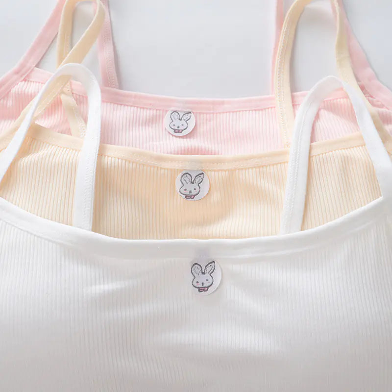 Comfortable Striped Wireless Bra for Students