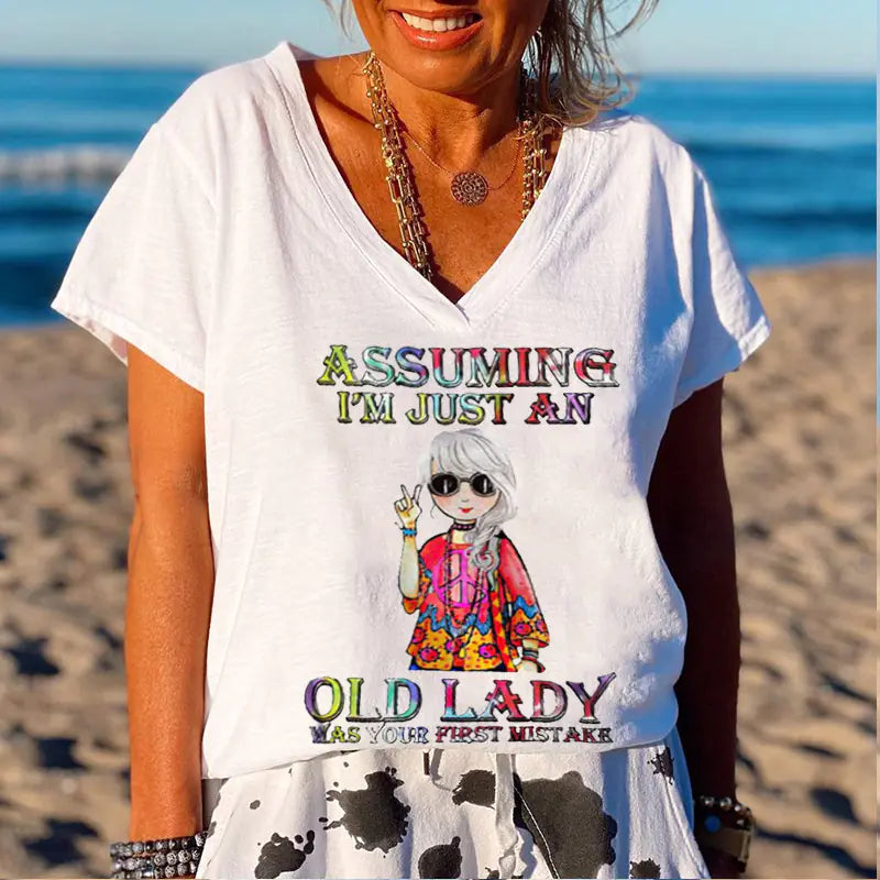 3D Printed Summer V-Neck T-Shirt for Men