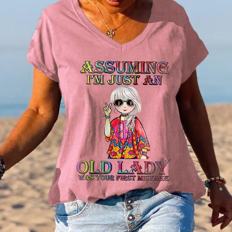 3D Printed Summer V-Neck T-Shirt for Men