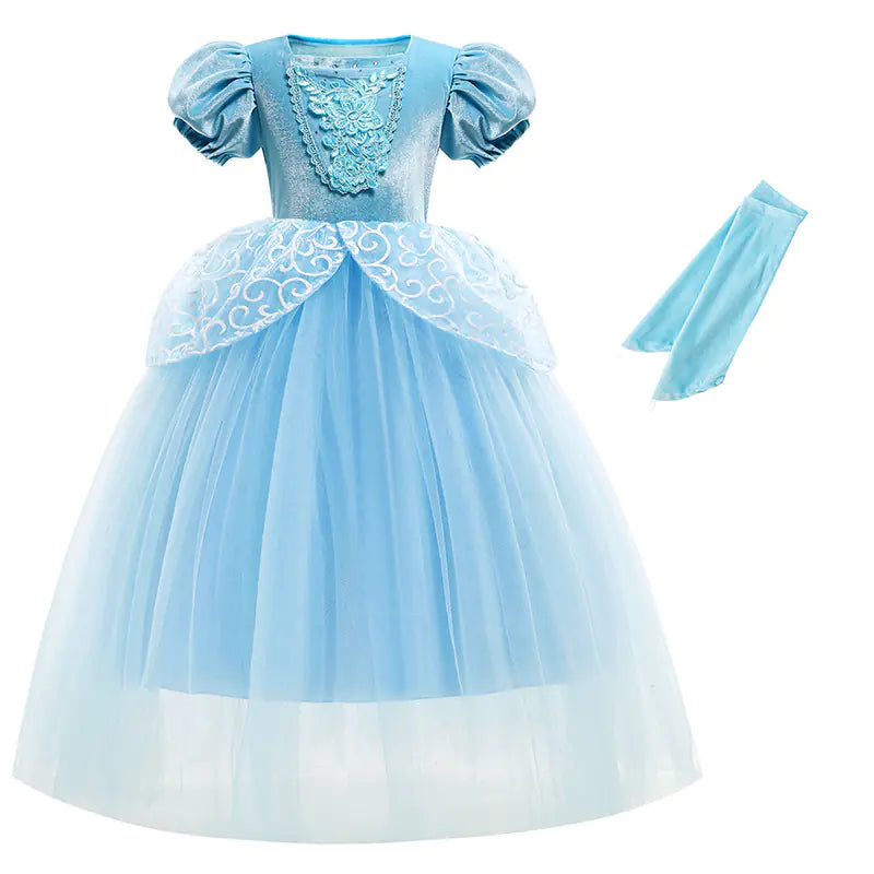 Cinderella Halloween Dress for Kids - Cotton Tulle Skirt