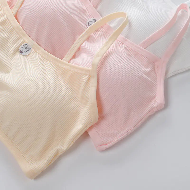 Comfortable Striped Wireless Bra for Students