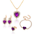 Manufacturer's Ins Water Droplet Rhinestone Jewelry Set