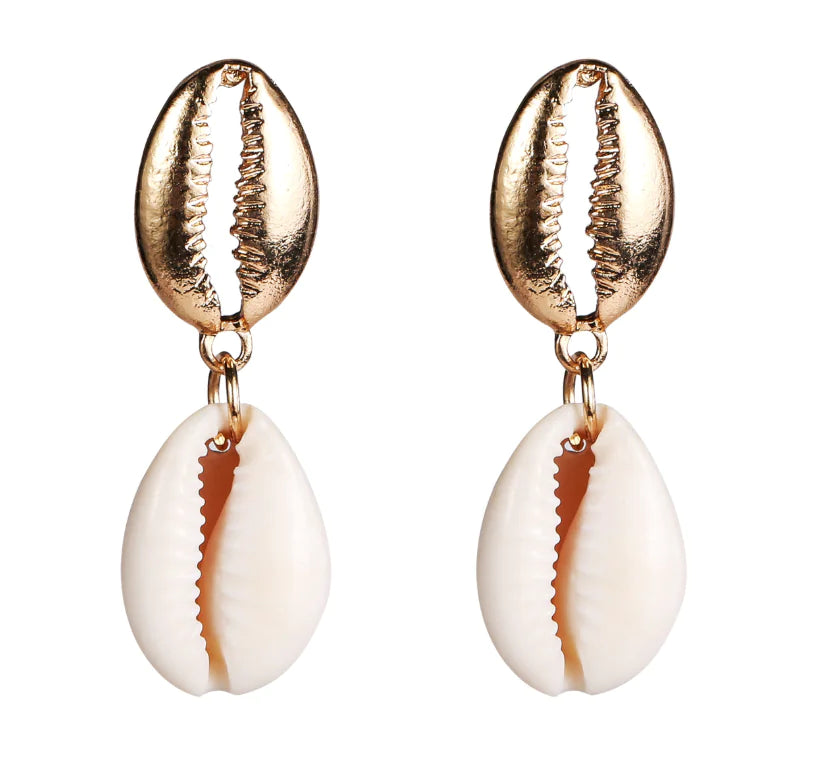 Alloy Shell Earrings for Women - European Style