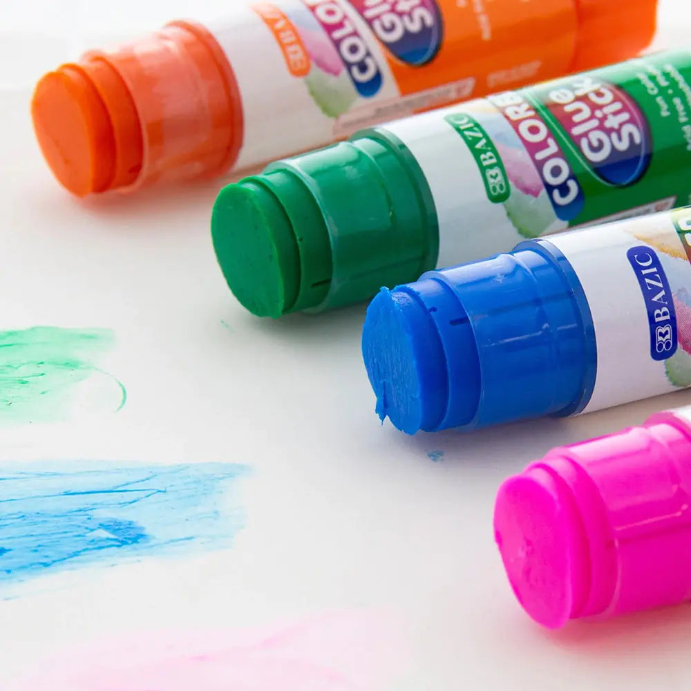 0.28 Oz (0.02lb) 4 Washable Colored Glue Stick