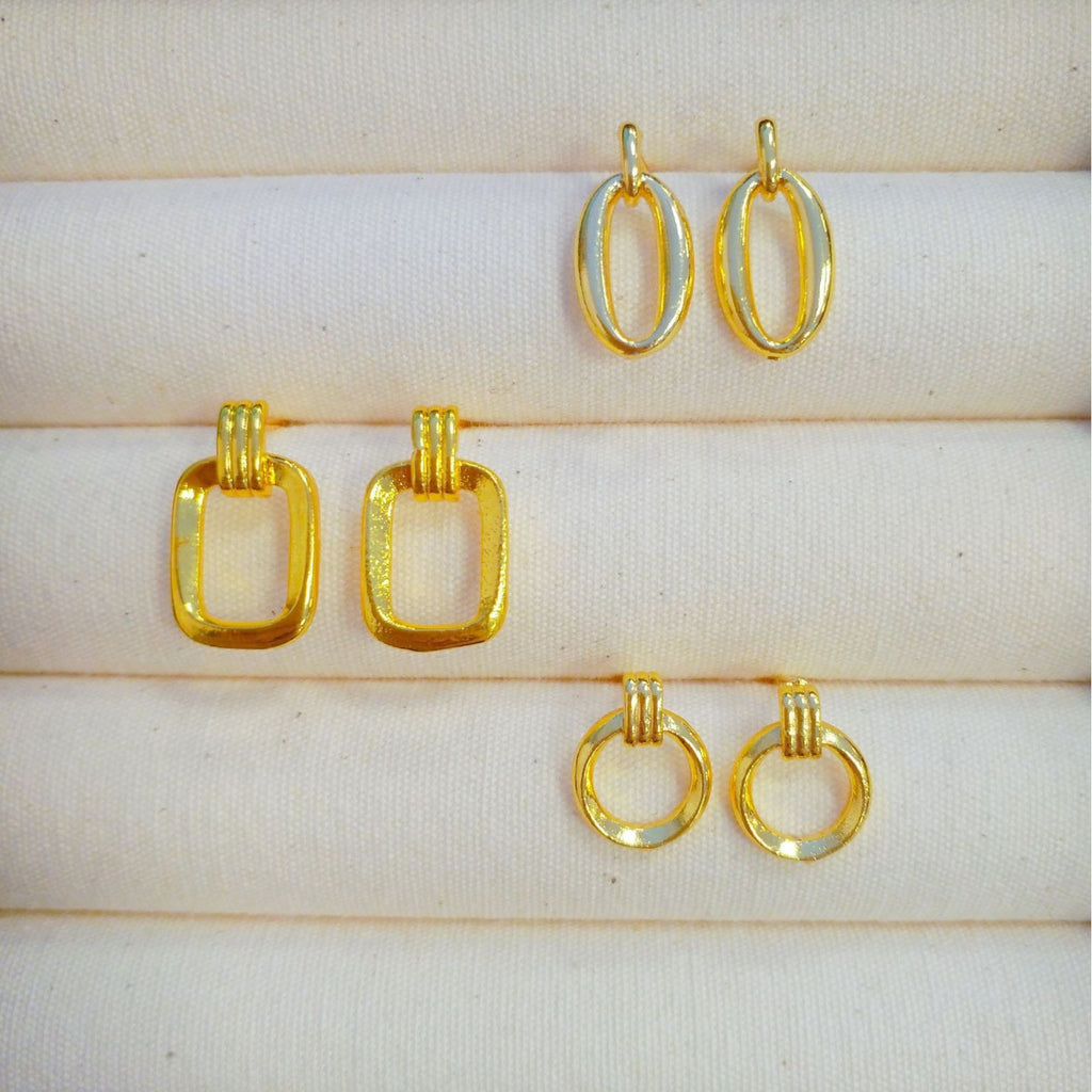 Stylish And Minimalist Alloy Stud Earrings For Women