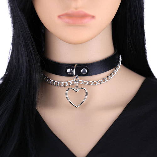 Classic Chain Heart-shaped Collarbone Necklace