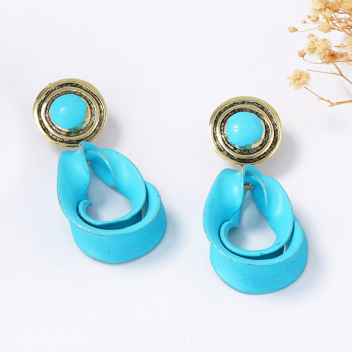 Retro Street-style Alloy Geometric Statement Earrings