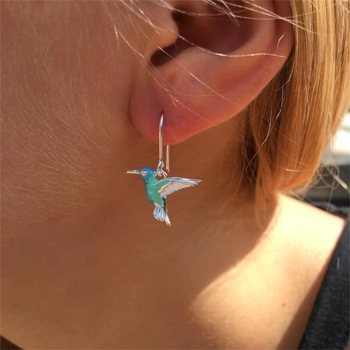 Fashion Vintage Blue Bird Earrings for Cross-Border Sale