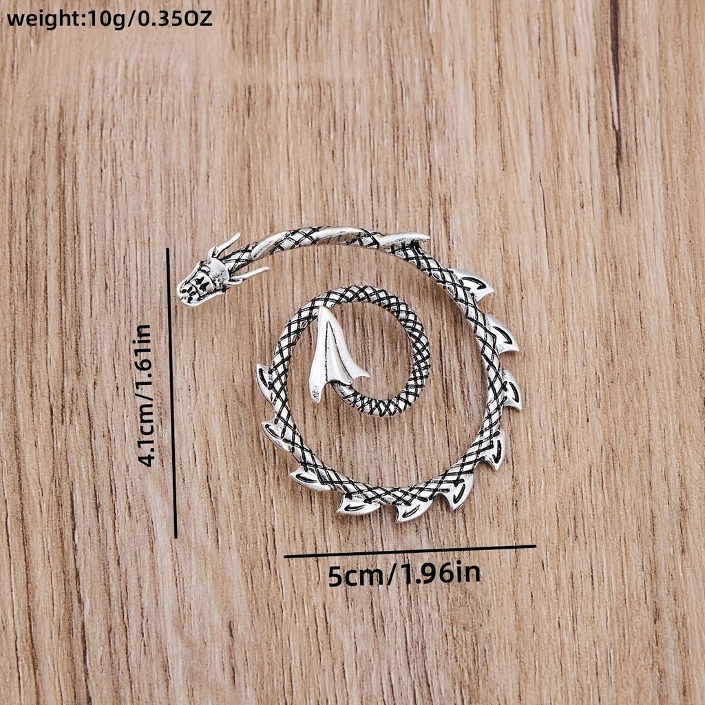 Womens Retro Woven Dragon Earrings