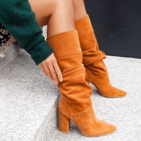 Fashionable Suede High-Heel Over-the-Knee Boots For Women