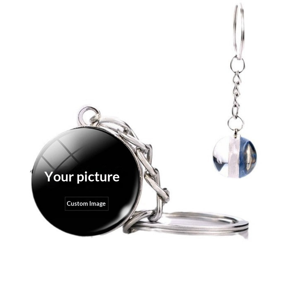 Custom Glass Ball Keychain 20mm