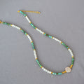 Retro Turquoise Bead Necklace With A Simple Elegant Vibe