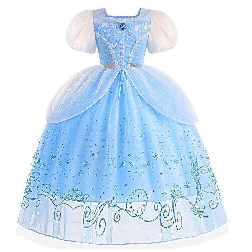 Cinderella Halloween Dress for Kids - Cotton Tulle Skirt