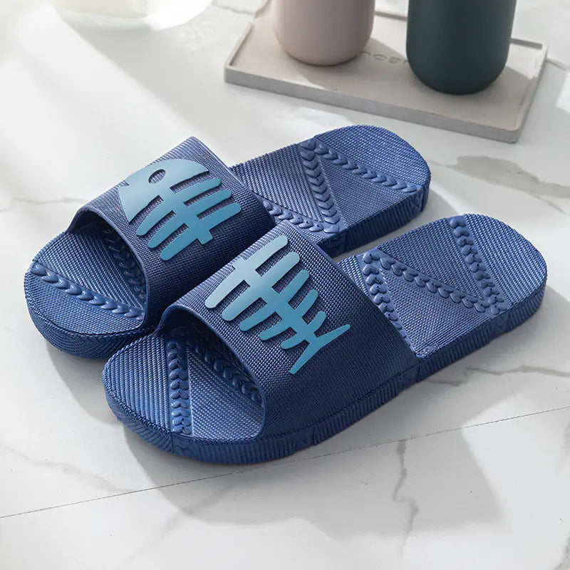 Non-Slip Fish Design Couples Slippers for Home Use