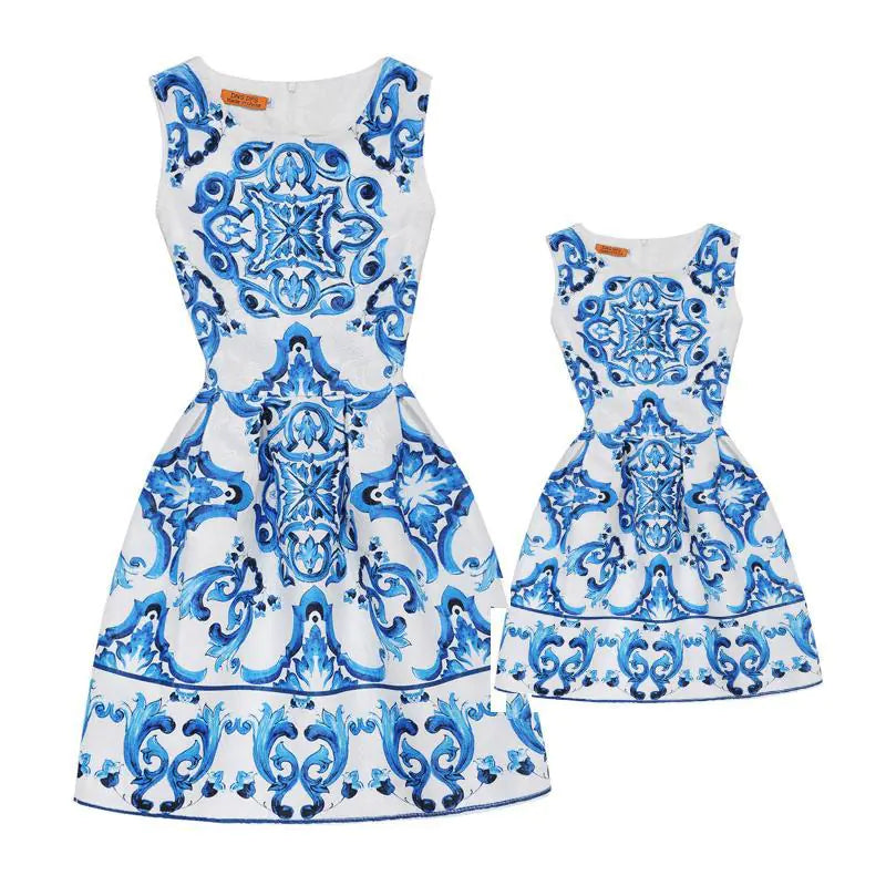 Girls' Summer Dress 2017 - Printed A-Line Style
