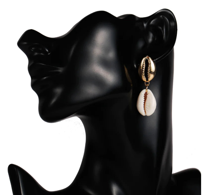 Alloy Shell Earrings for Women - European Style